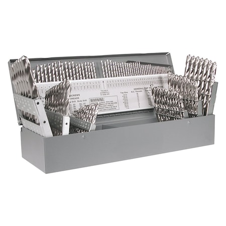 Rocky Mountain Twist Drill Bits, 115PC 135 HSS DRILL BIT SET 95090862